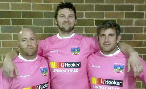 Lennox Head Trojans rugby players Jamie Tred-innick, Jeff Wilson and Phil Tyler. Lennox Head Trojans rugby players Jamie Tred-innick, Jeff Wilson and Phil Tyler.